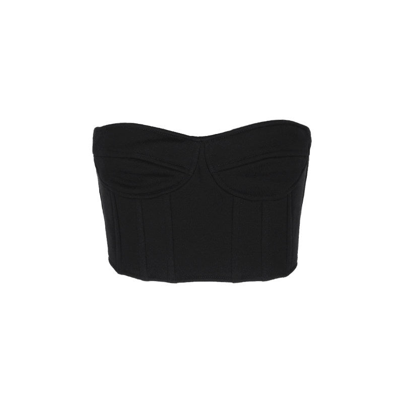 ALINNVSTUDIO_Original_Design_Slim_Fit_Short_Crop_Strapless_Black_Colorblock_Chic_Tube_Tops_MISSTT