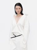 BUZHOU_Breathable_Cotton_Minimal_Loose_V-neck_Drop_Shoulder_Women_Long_Sleeve_Shirts_MISSTT