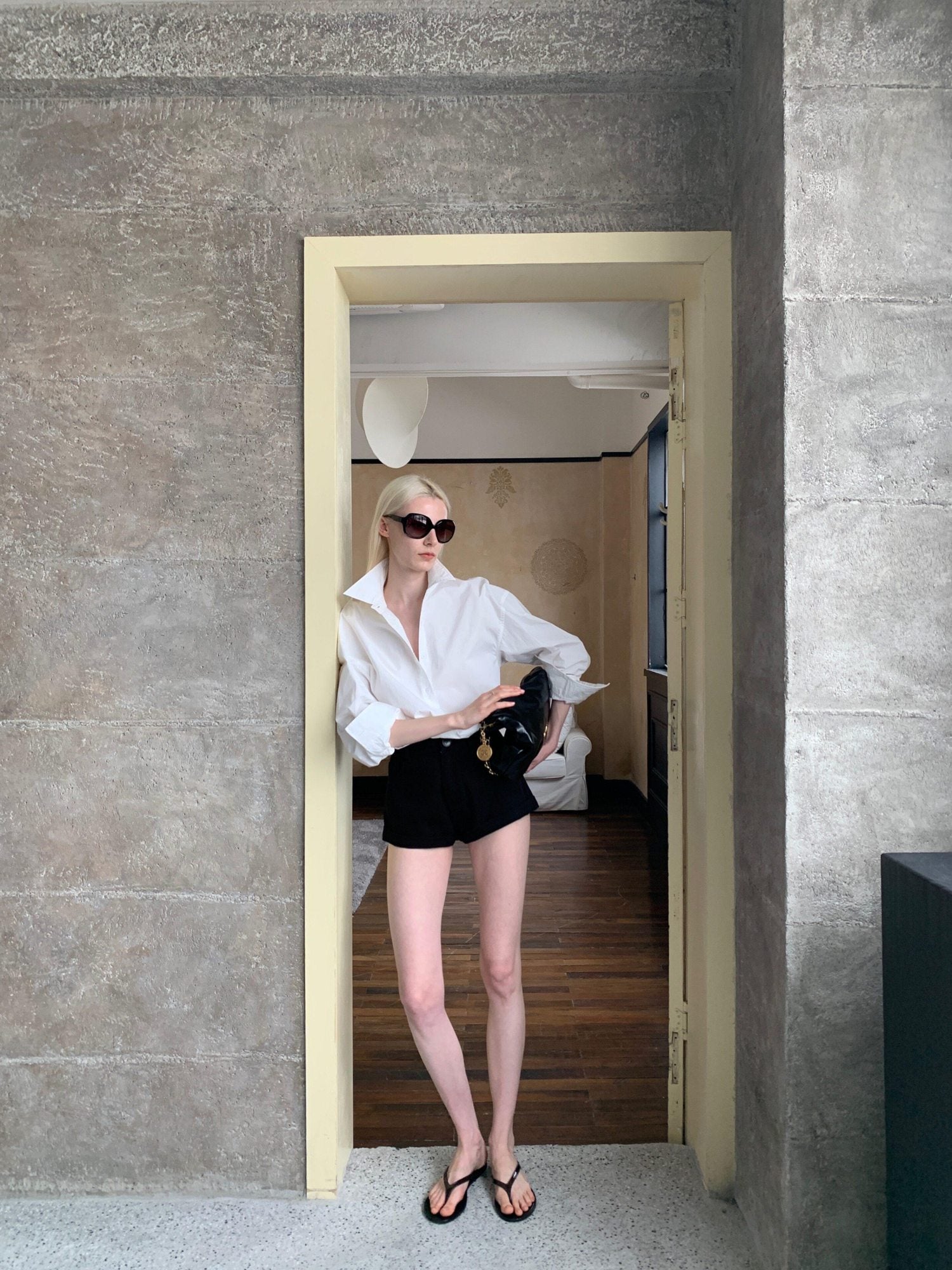 BUZHOU Breathable Sunblock Cotton Loose Patchwork Women Long Sleeve White Shirts