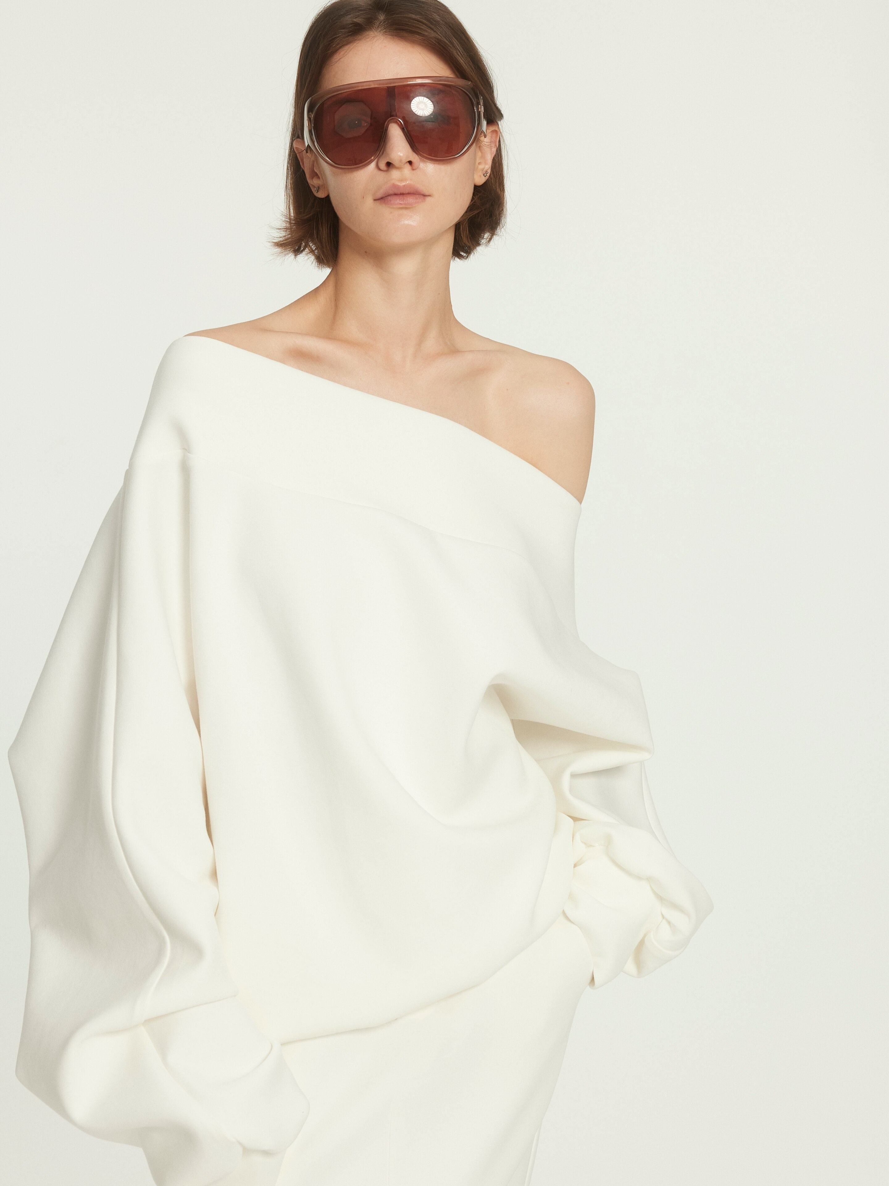 BUZHOU_Cotton_Long_Sleeve_Minimal_One_Shoulder_Women_Casual_Top_&_Skirt_Sets_MISSTT