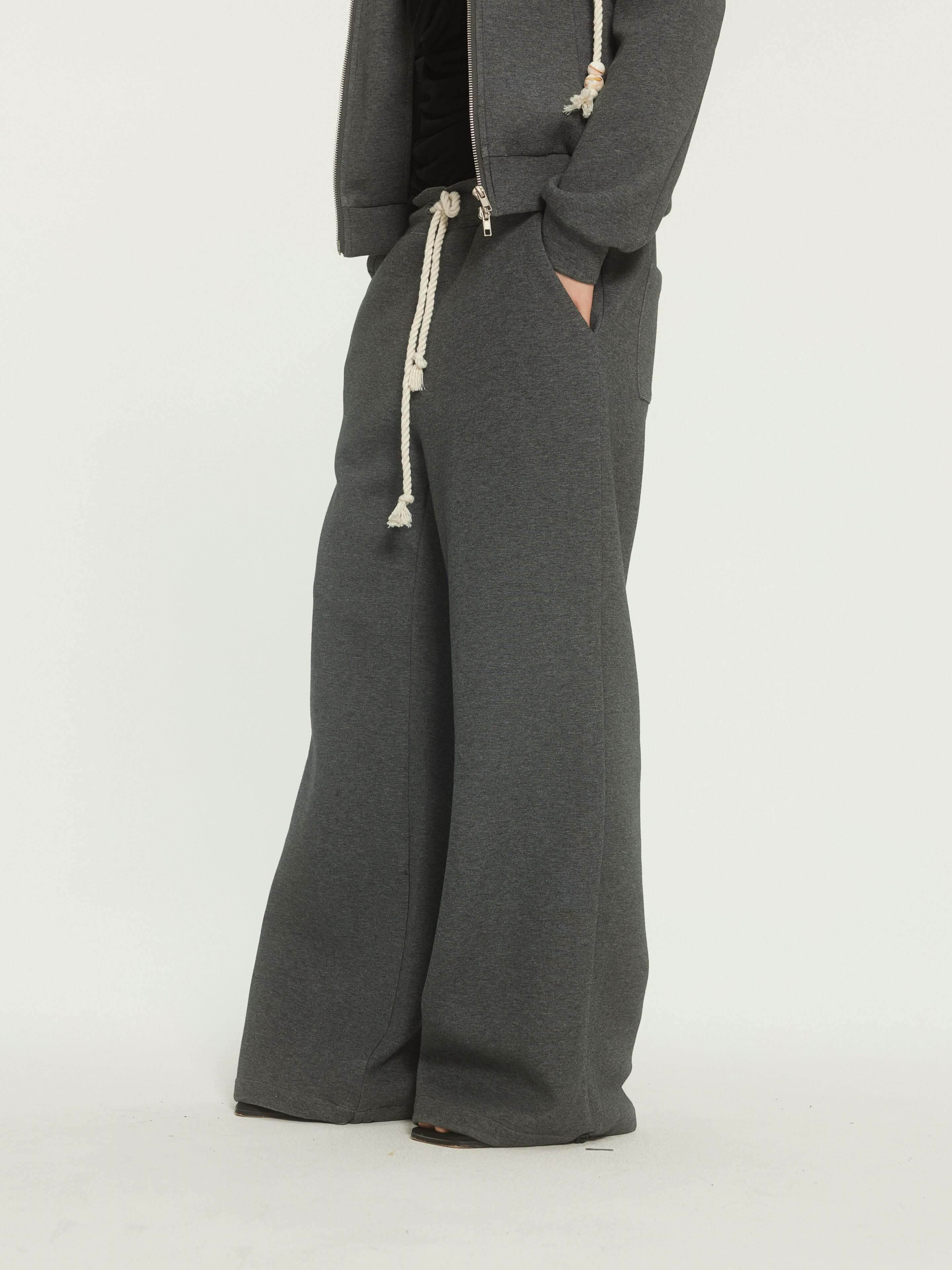 BUZHOU_Drawstring_Hoodie_Long_Joggers_Sporty_Unisex_Grey_Tracksuit_Top_&_Pants_Sets_MISSTT