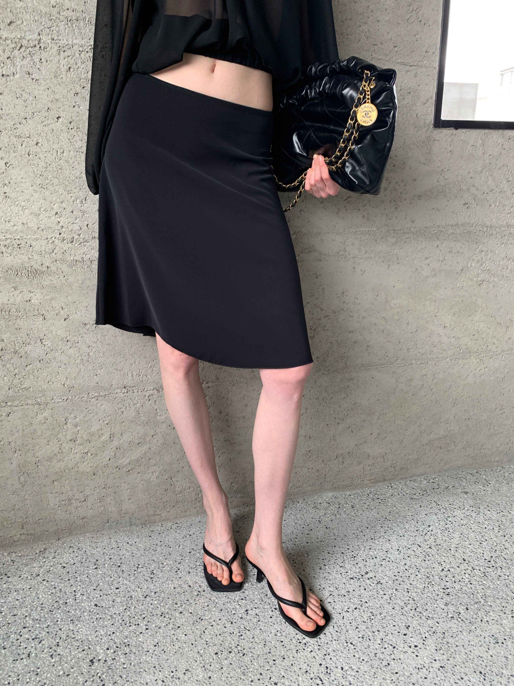 BUZHOU_Flattering_Low_Waist_Black_Chiffon_Fishtail_Loose_Fit_Women_Midi_Skirts_MISSTT