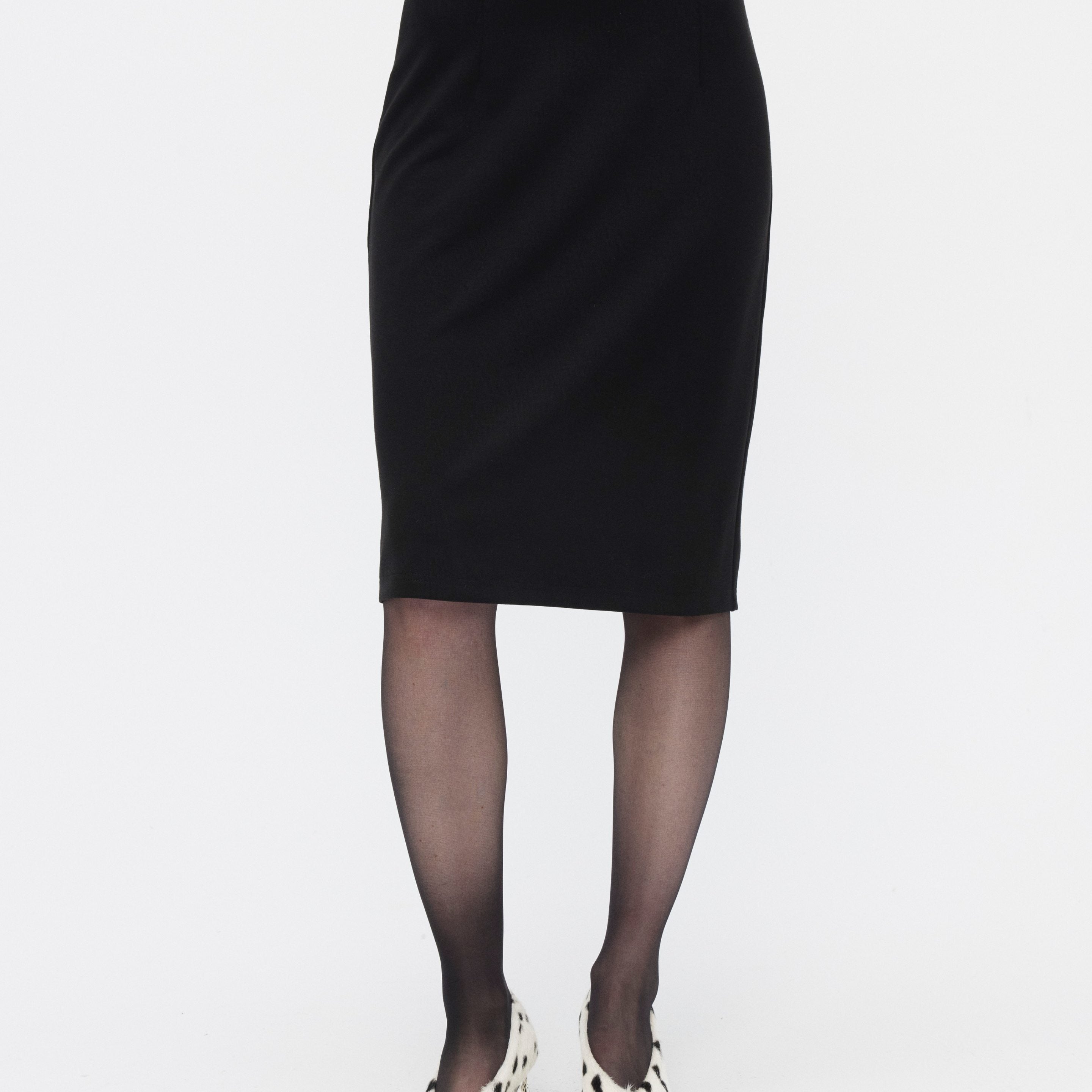 BUZHOU_High_Waist_Zipper_Detail_Straight_Knit_Slim_Women_Black_Cotton_Blend_Midi_Skirts_MISSTT