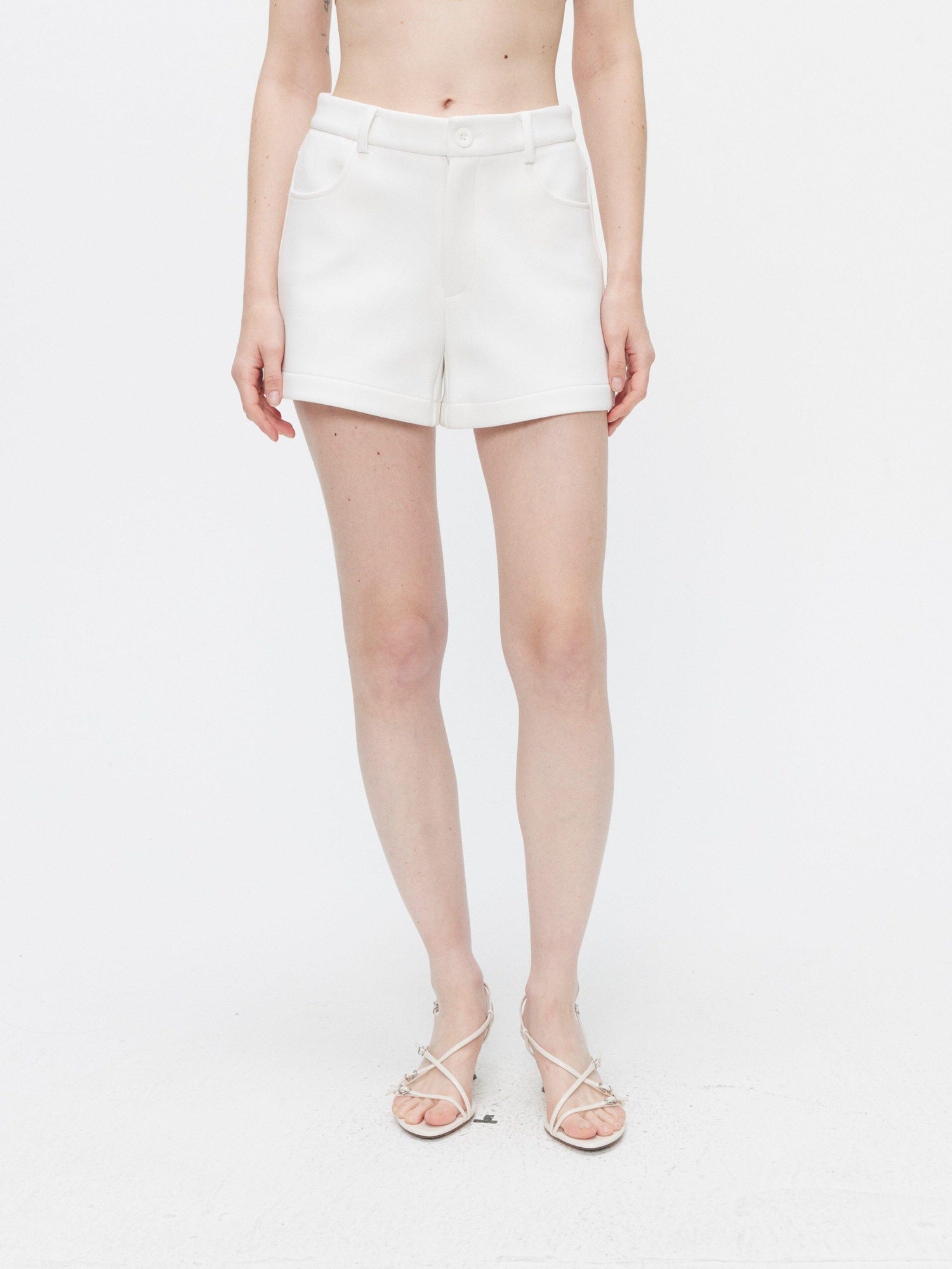 BUZHOU Minimalist Unisex Stand Collar Long Sleeve Sweatshirt Shorts Top & Shorts Sets