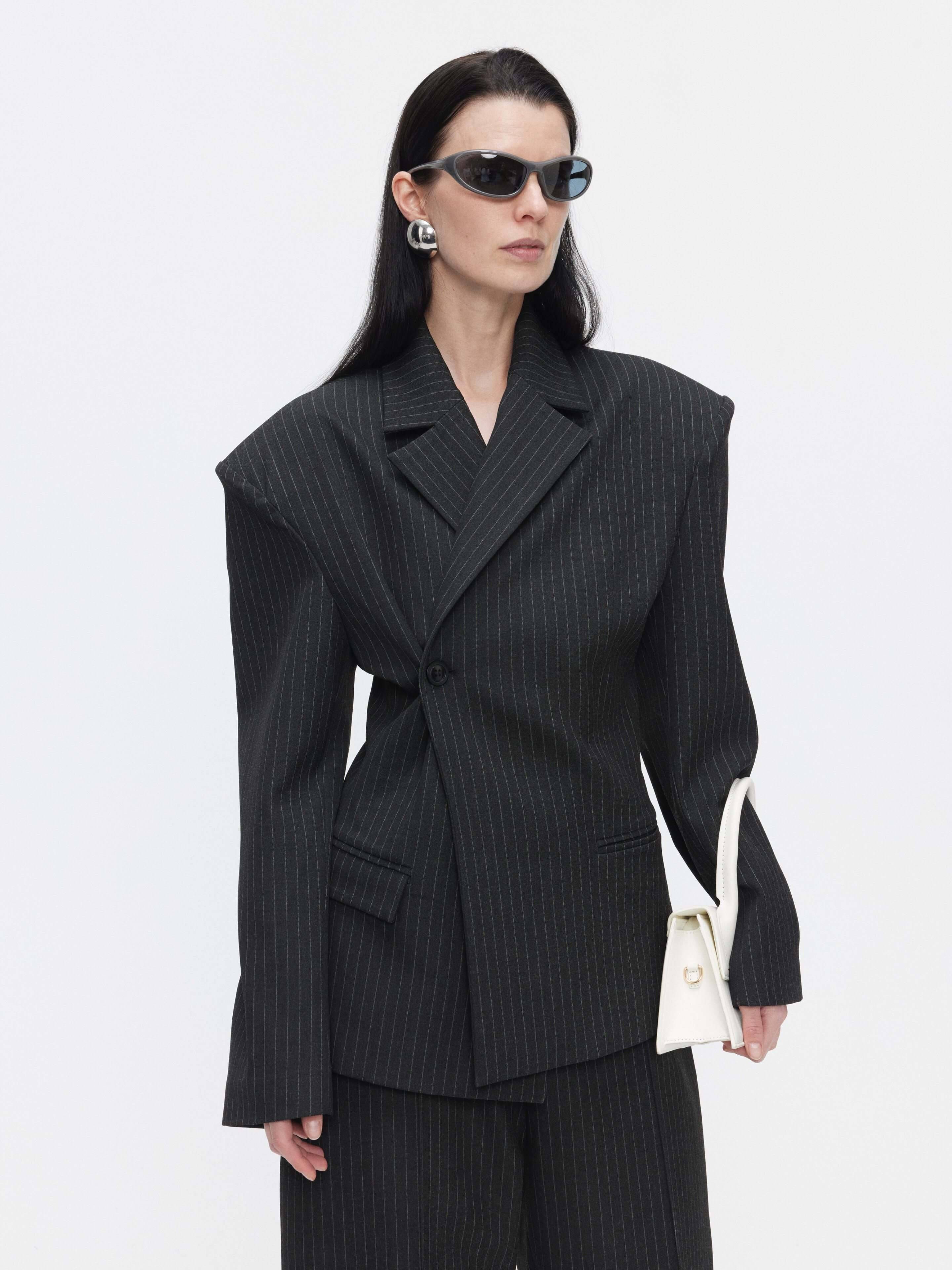 BUZHOU_Slim_Office_Striped_Mid_Length_Two_Piece_Women_Ankle_Pants_Blazer_Sets_MISSTT