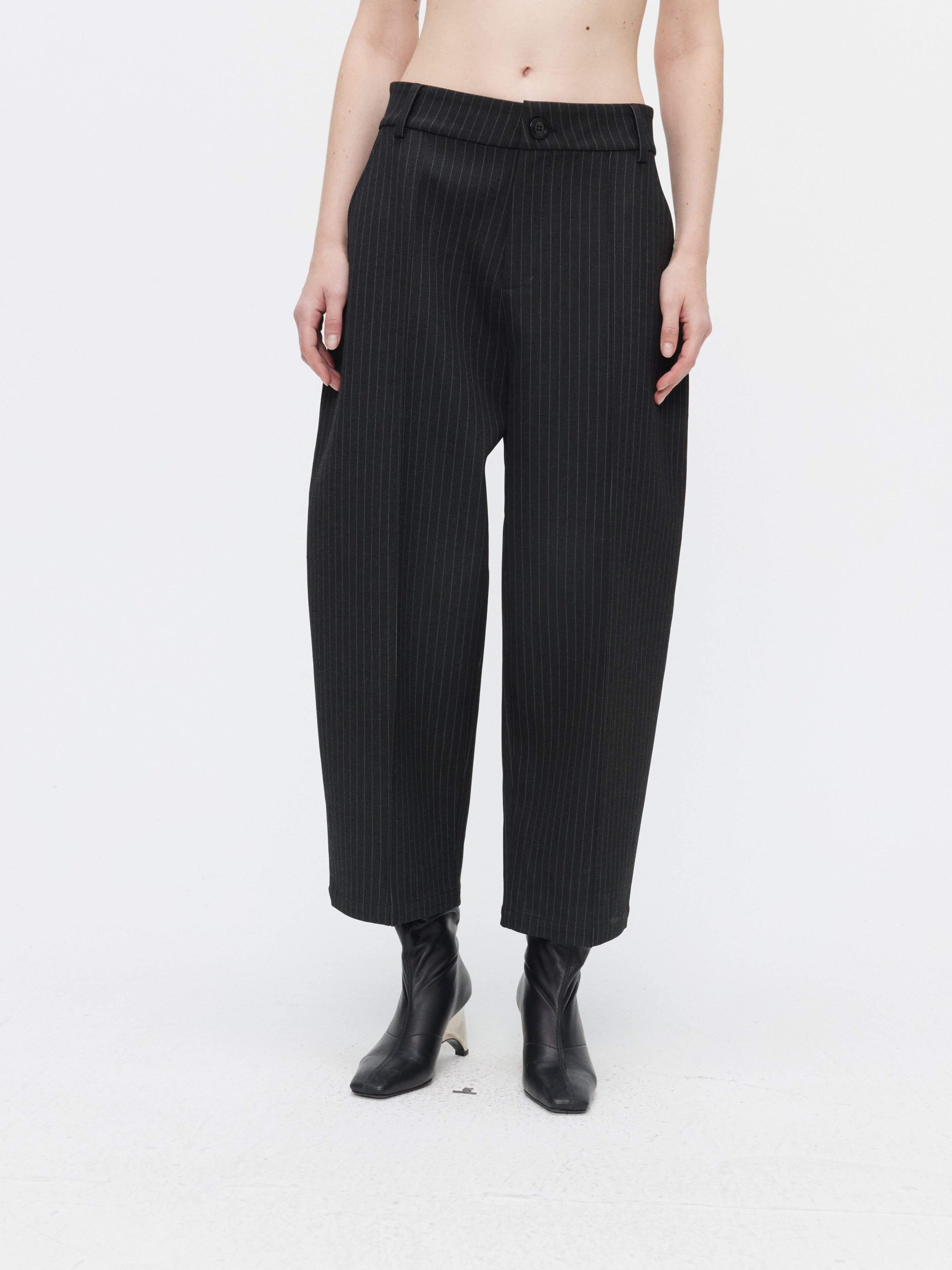 BUZHOU_Slim_Office_Striped_Mid_Length_Two_Piece_Women_Ankle_Pants_Blazer_Sets_MISSTT