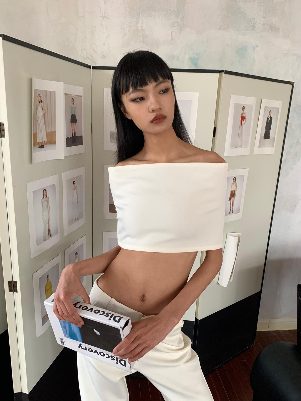BUZHOU Soft Cotton Straight Low Waist Off Shoulder Ladies Pants Top & Pants Sets