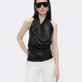 BUZHOU_Unpadded_Faux_Pu_Leather_Halter_Collared_Slim_Fit_Women_Black_Camisoles_MISSTT
