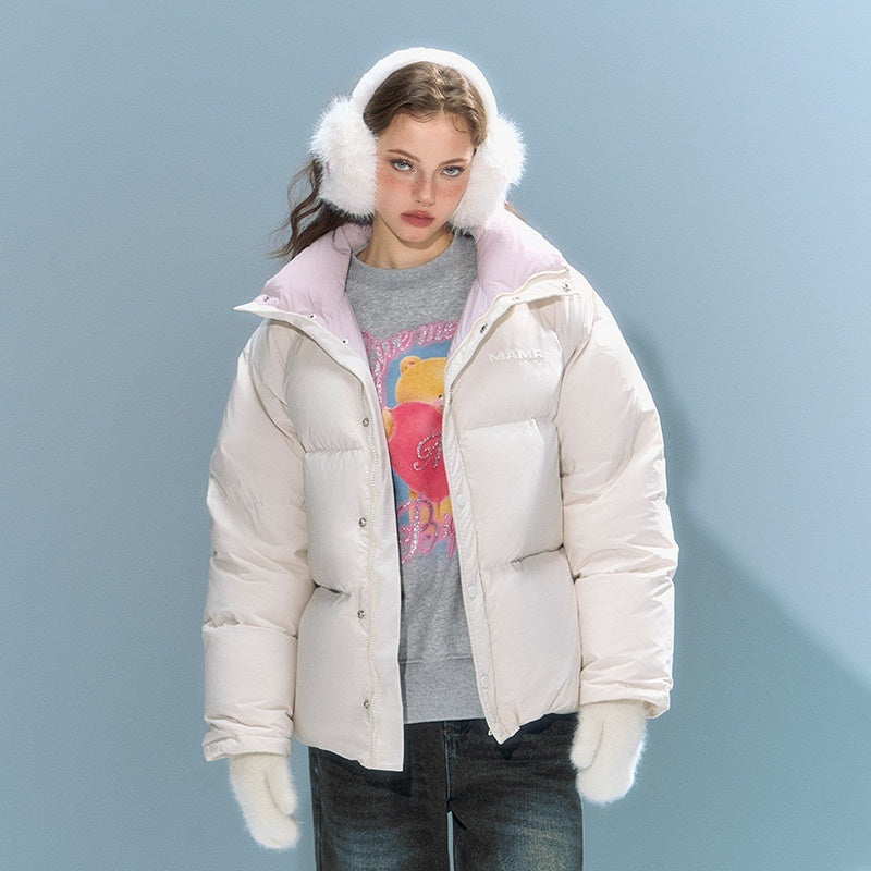 DeleteEx_90_Percent_Duck_Down_Warmth_Artistic_Hoodless_White_Regular_Down_Jackets_MISSTT
