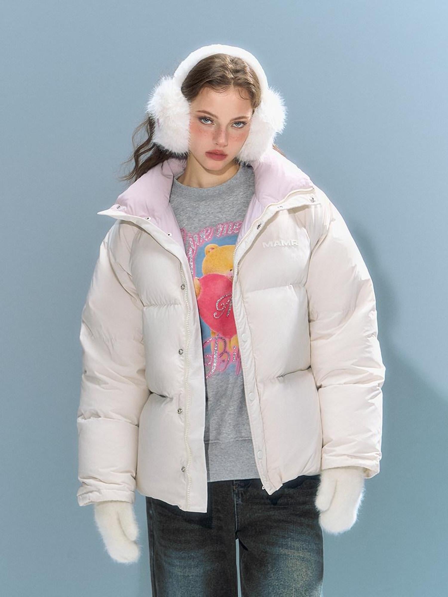 DeleteEx 90 Percent Duck Down Warmth Artistic Hoodless White Regular Down Jackets