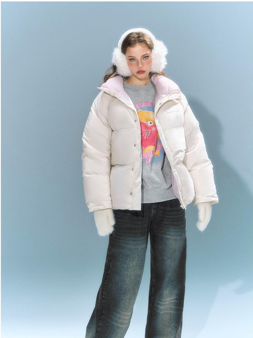 DeleteEx 90 Percent Duck Down Warmth Artistic Hoodless White Regular Down Jackets