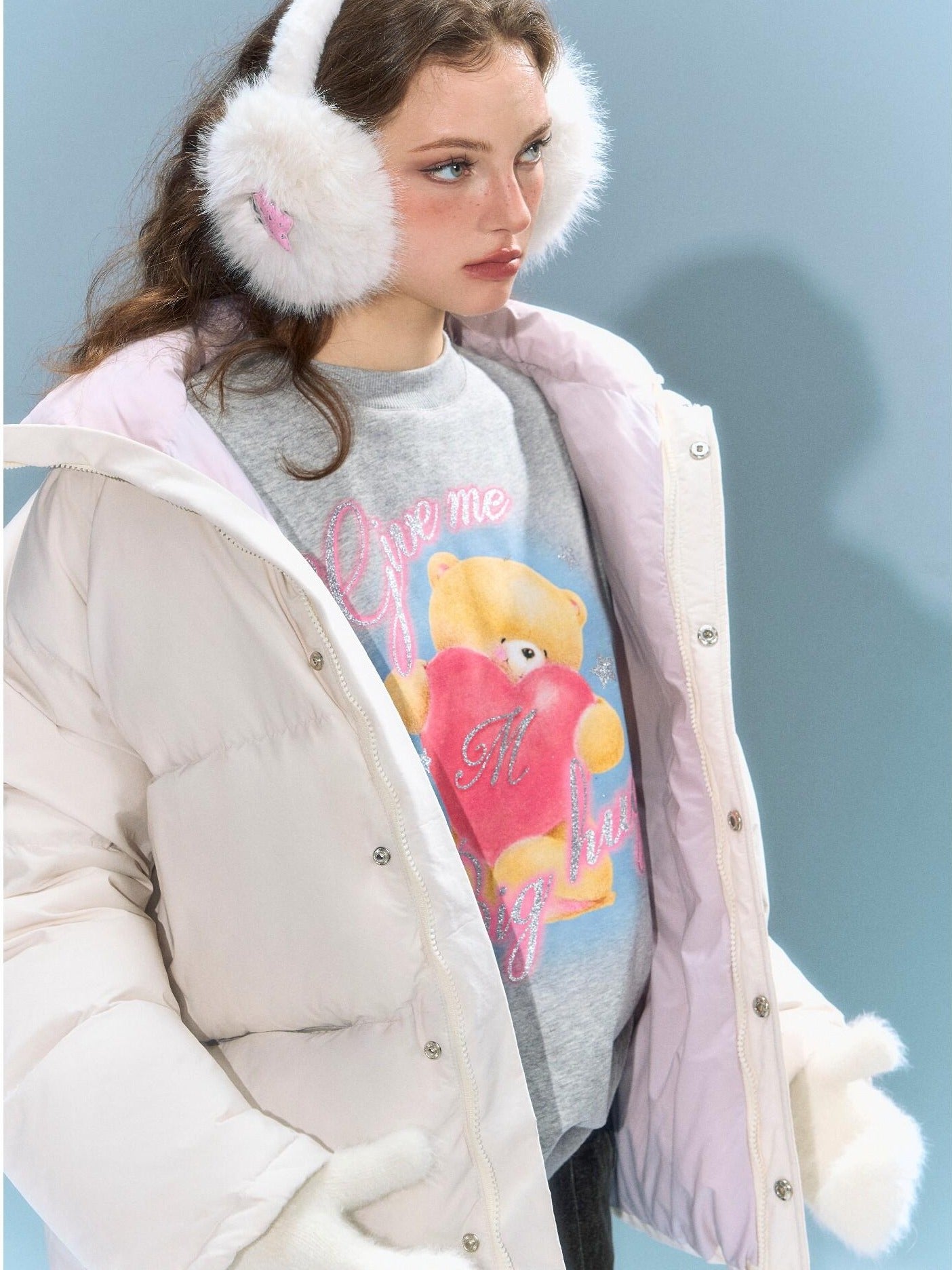 DeleteEx 90 Percent Duck Down Warmth Artistic Hoodless White Regular Down Jackets