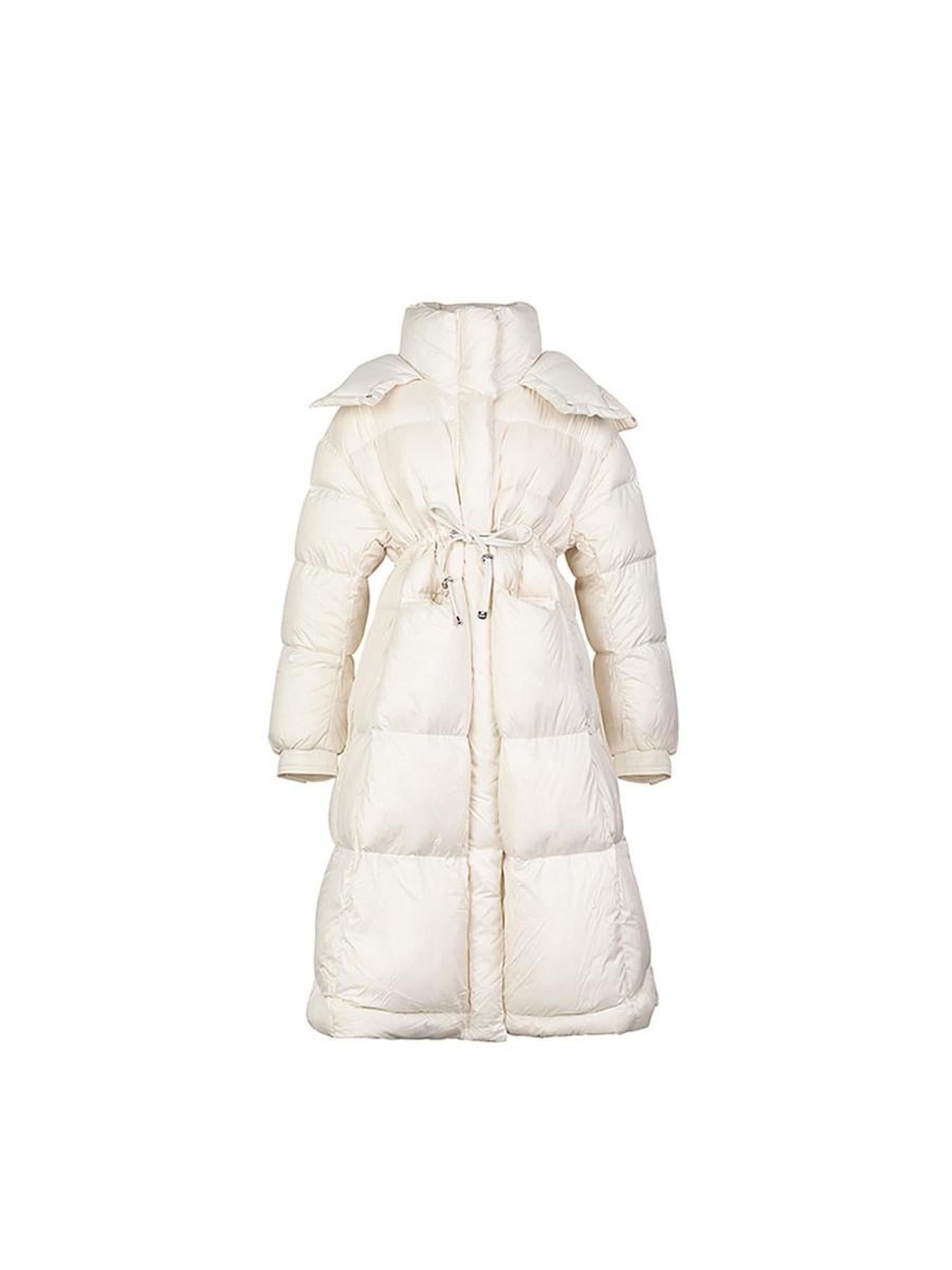 DeleteEx 90 Percent White Duck Down Long Hooded Regular Fit Women Down Jackets