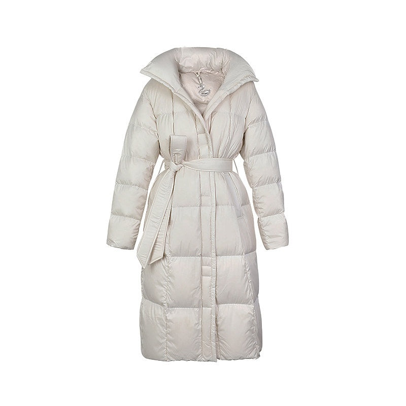 DeleteEx_90_Percent_White_Goose_Down_Warm_Elegant_Long_Belted_Women_Down_Jackets_MISSTT