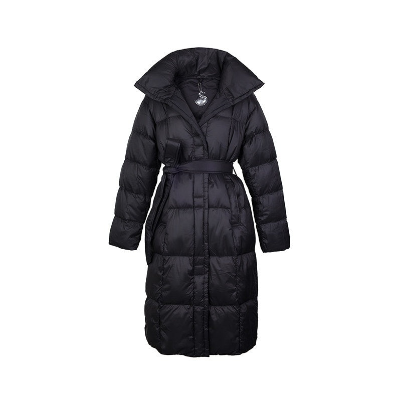 DeleteEx_90_Percent_White_Goose_Down_Warm_Elegant_Long_Belted_Women_Down_Jackets_MISSTT