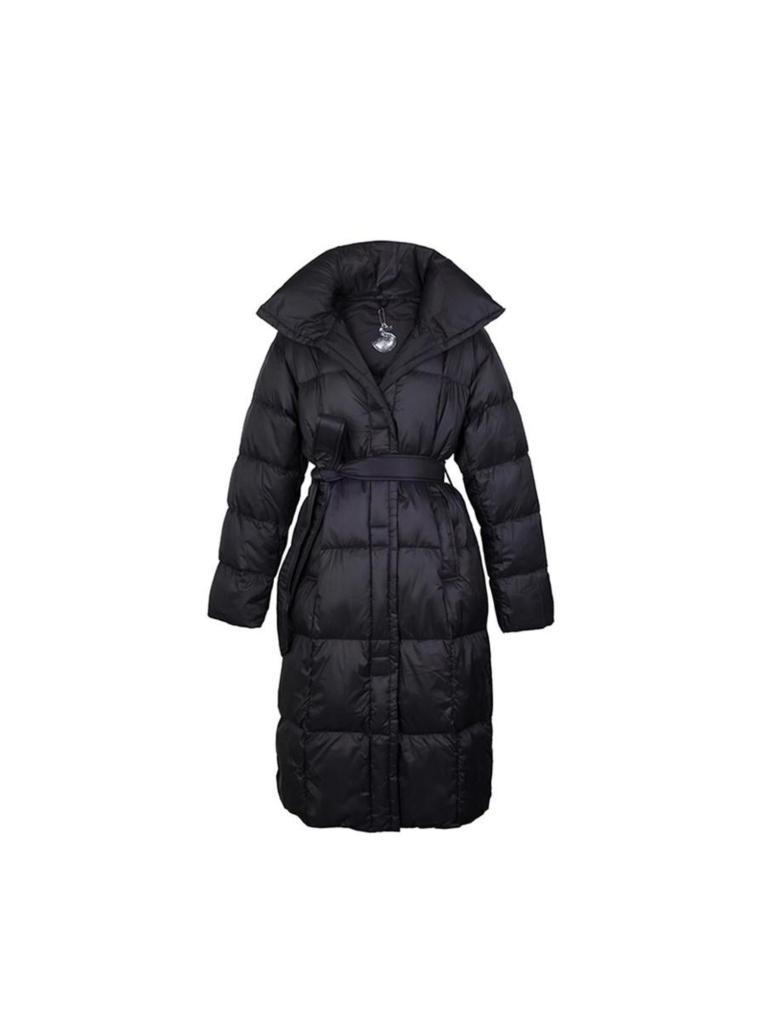 DeleteEx 90 Percent White Goose Down Warm Elegant Long Belted Women Down Jackets