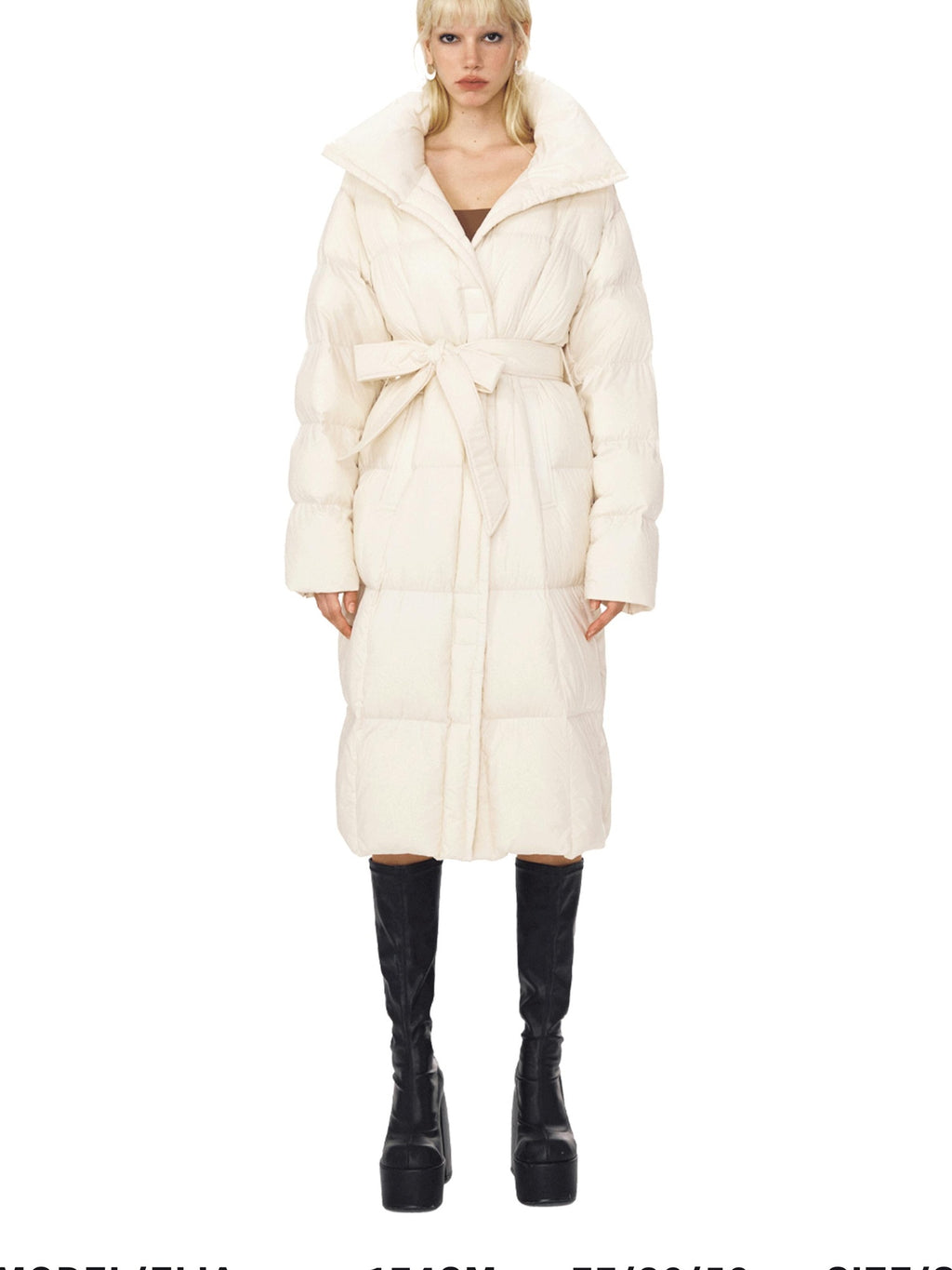 DeleteEx 90 Percent White Goose Down Warm Elegant Long Belted Women Down Jackets