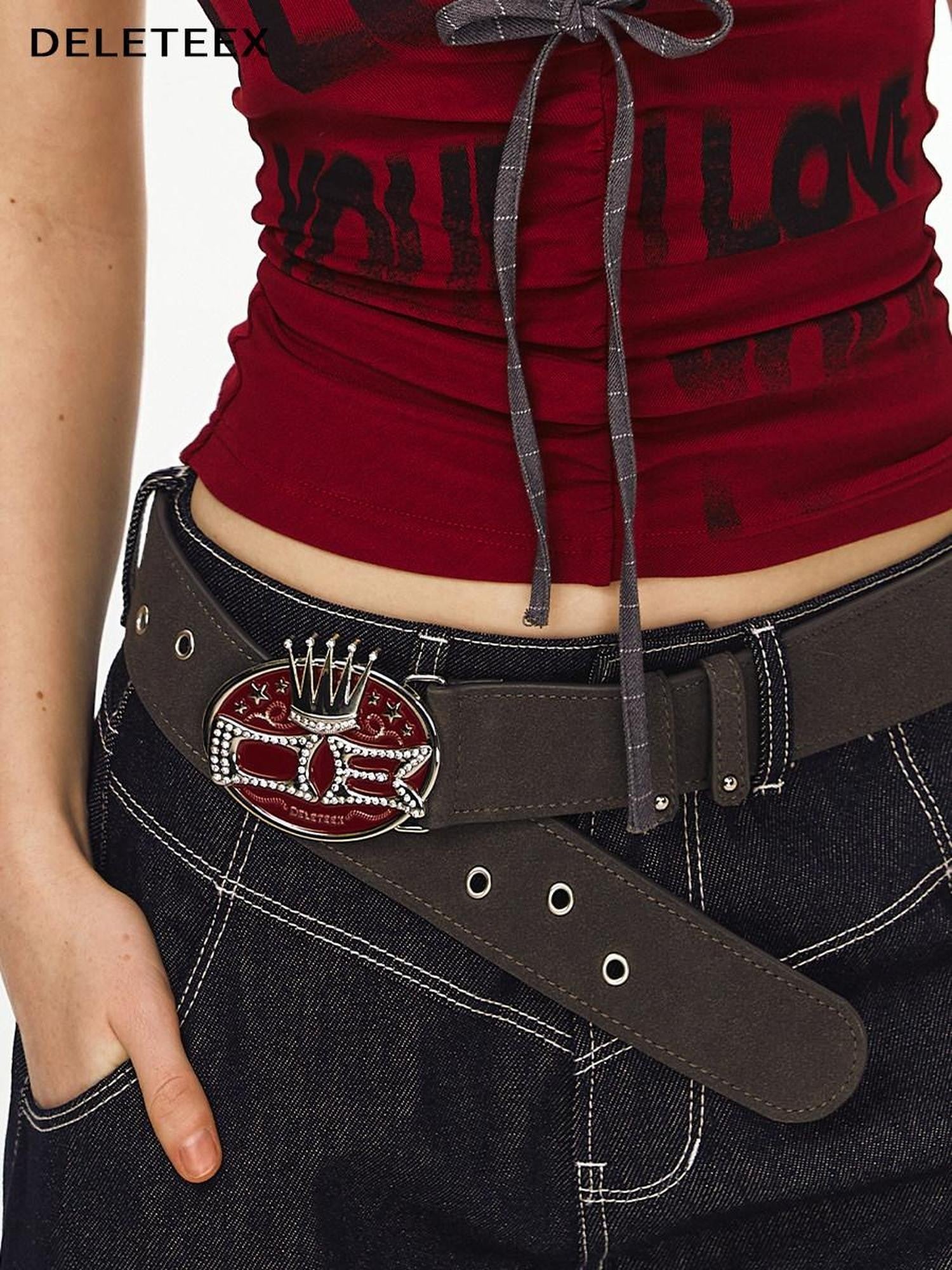 DeleteEx Adjustable 102Cm Dark Coffee Classic Casual Waist Belt Men Women Belts