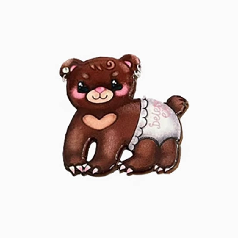 DeleteEx_Adorable_Bear_And_Heart_Hair_Clip_Set_Cute_Girly_Everyday_Hair_Accessories_MISSTT