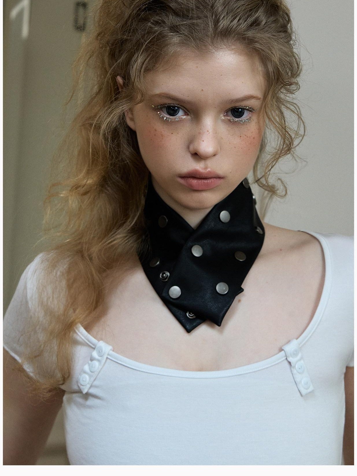 DeleteEx Black White Leather Chain Sweet Edgy Adult Minimal Necklaces