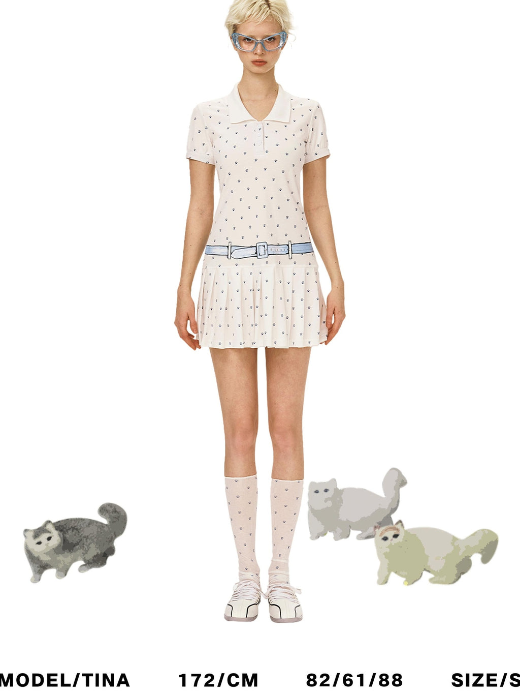 DeleteEx Breathable Cotton Blend Insta Chic Mock Two Piece Printed Patchwork Mini Dresses