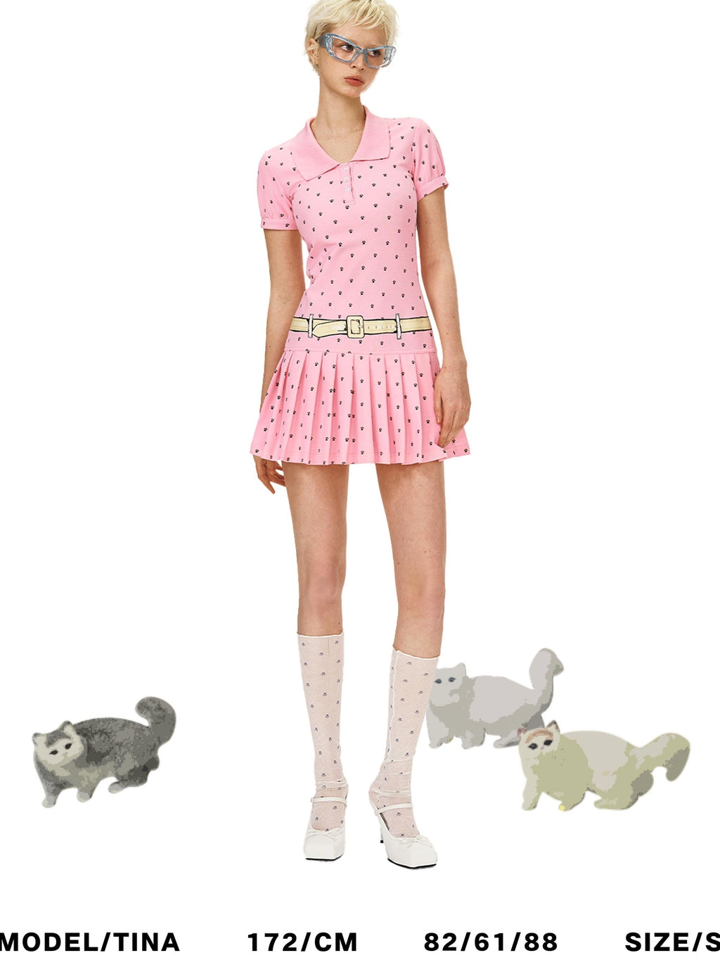 DeleteEx Breathable Cotton Blend Insta Chic Mock Two Piece Printed Patchwork Mini Dresses