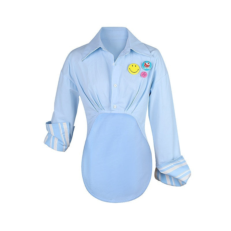 DeleteEx_Breathable_Cotton_Slim_Fit_Long_Sleeve_Collared_Button_Solid_Blue_Shirts_MISSTT