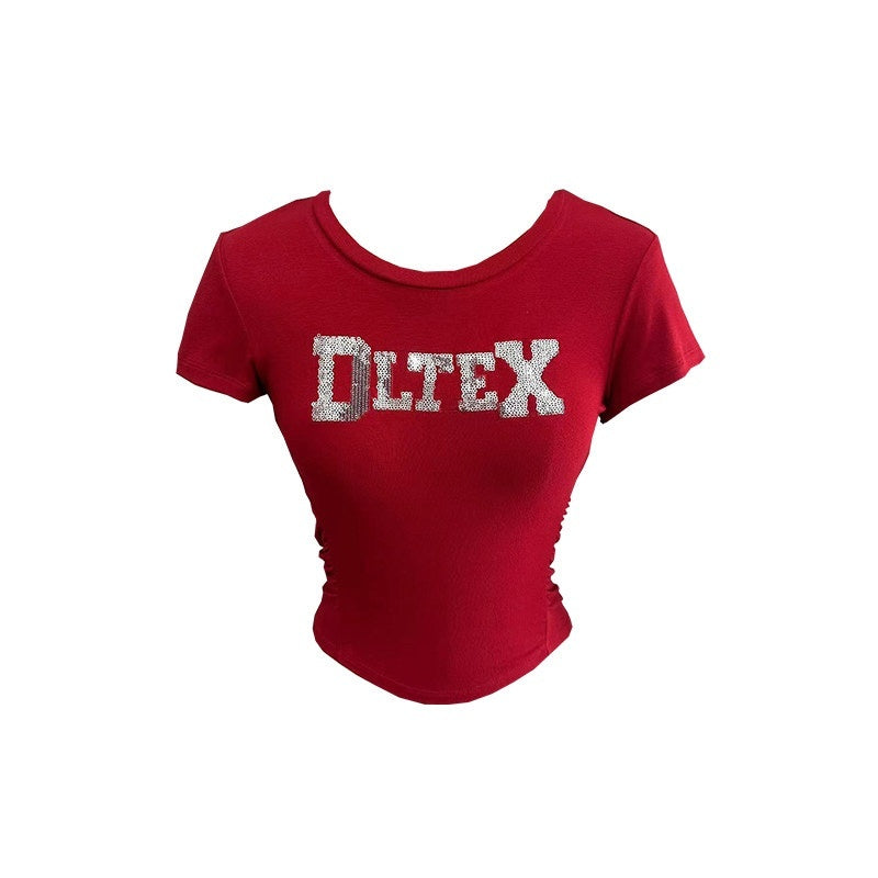 DeleteEx_Breathable_Stretch_Slim_Crewneck_Colorblock_Red_Green_Blue_Short_Sleeve_T-Shirts_MISSTT