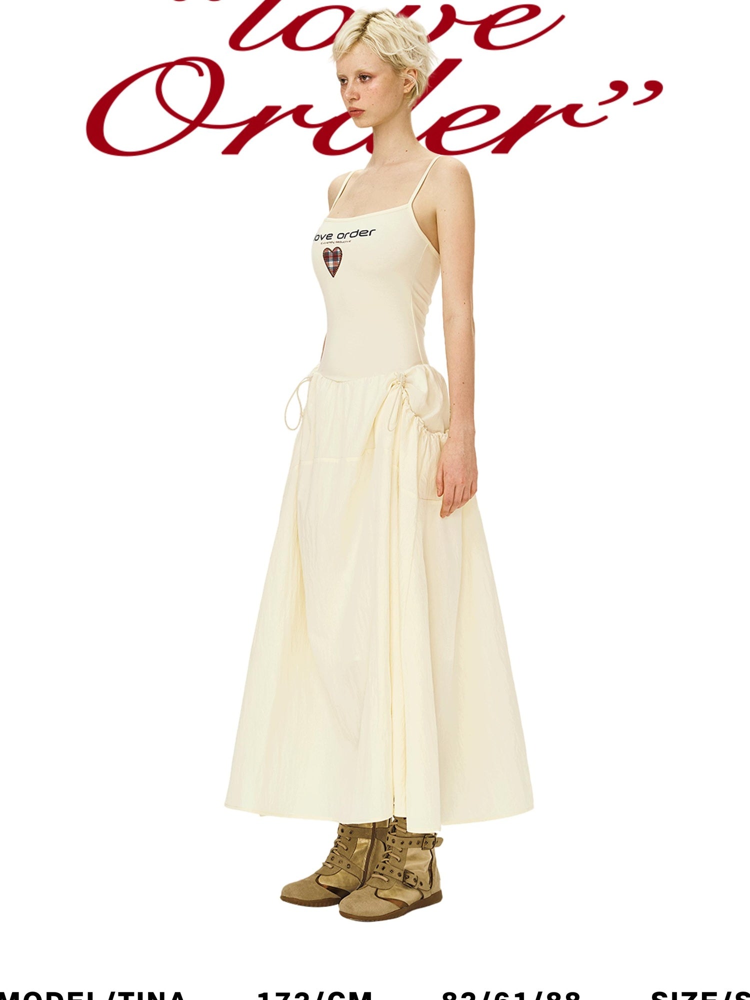 DeleteEx Cinched Waist Sleeveless Bardot Cotton Modal Stretch Beige Gray Maxi Dresses