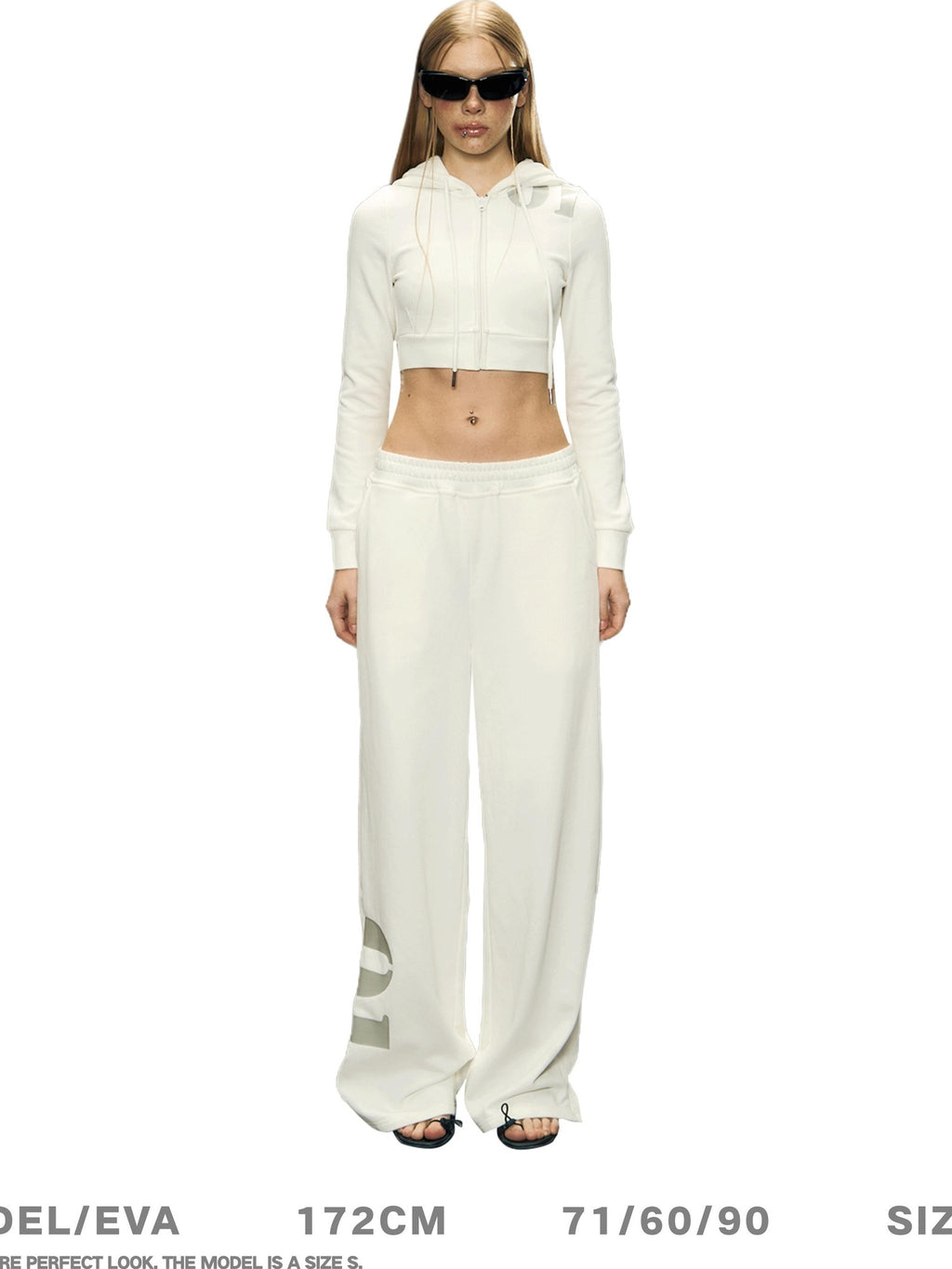 DeleteEx Cotton Blend Breathable Slim Fit Womens Charcoal White Top & Pants Sets