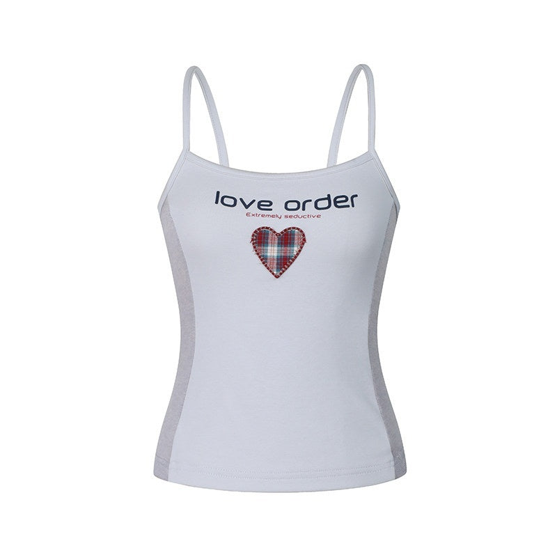DeleteEx_Cotton_Modal_Stretch_Heart_Patchwork_Slim_Fit_Original_Design_Camisoles_MISSTT