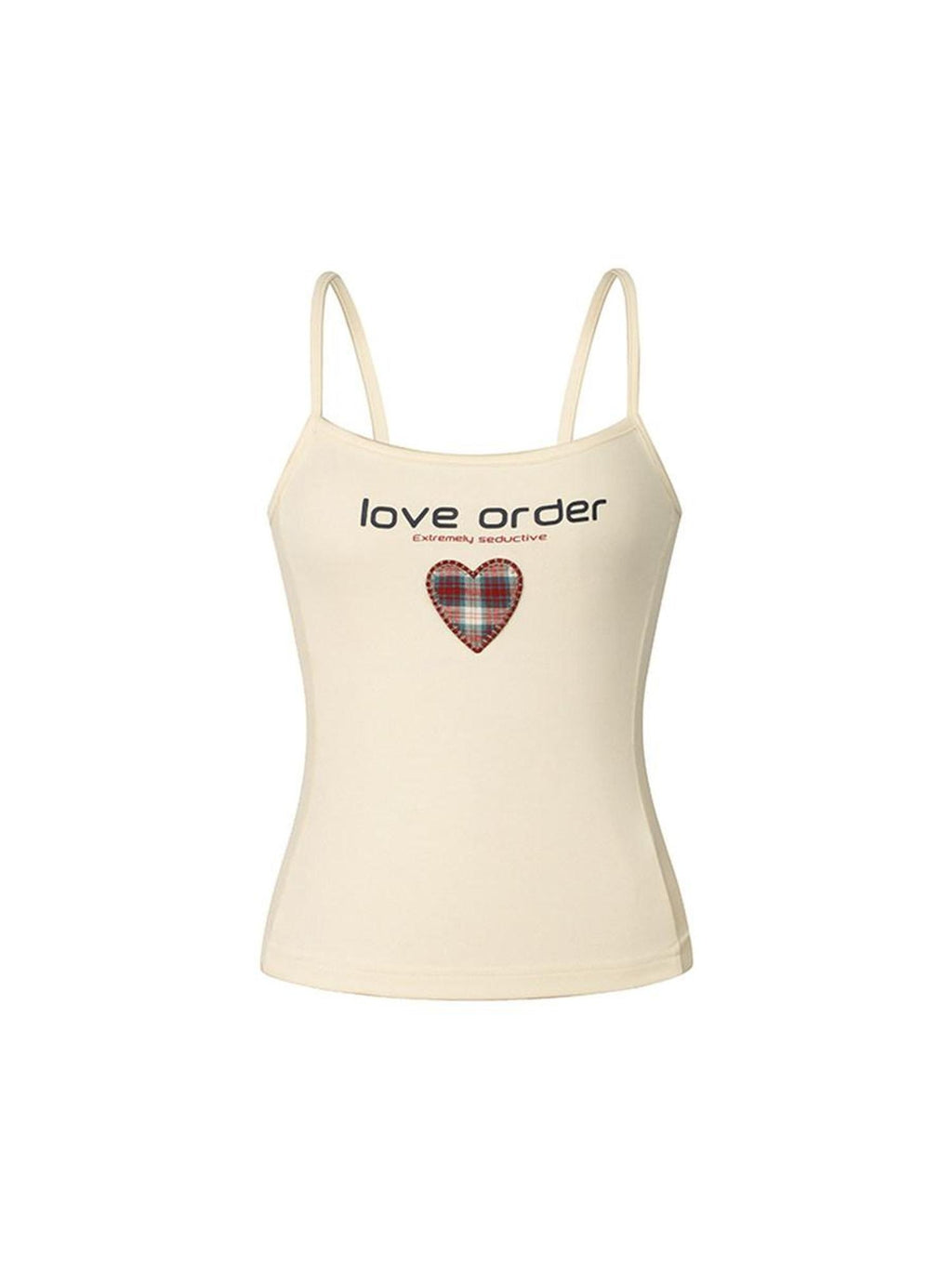 DeleteEx Cotton Modal Stretch Heart Patchwork Slim Fit Original Design Camisoles
