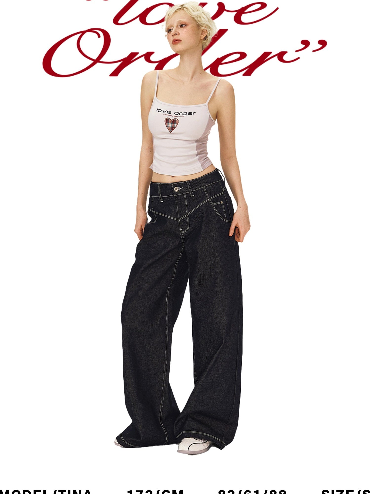 DeleteEx Cotton Modal Stretch Heart Patchwork Slim Fit Original Design Camisoles