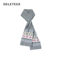 DeleteEx_Cozy_Korean_Long_Acrylic_Geometric_Young_Women_Gray_Brown_Scarves_MISSTT
