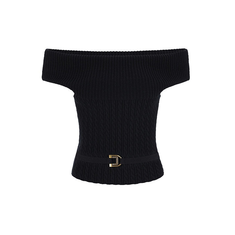 DeleteEx_Elegant_Off_Shoulder_Slim_Knit_Pullover_Black_Women_Casual_Chic_Sweaters_MISSTT
