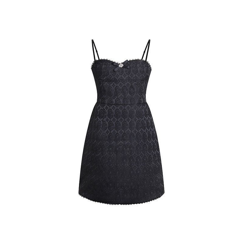 DeleteEx_Elegant_Sleeveless_Ins_Little_Black_Jacquard_Dress_Ladies_Banquet_Mini_Dresses_MISSTT