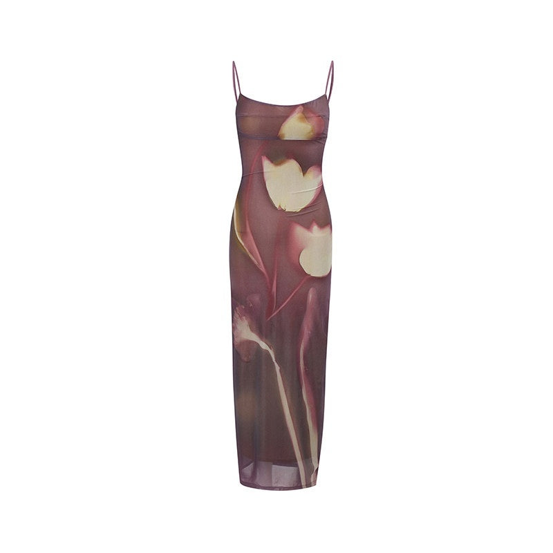 DeleteEx_Flirty_Spaghetti_Strap_Slim_Fit_Party_Purple_Floral_Maxi_Dresses_MISSTT