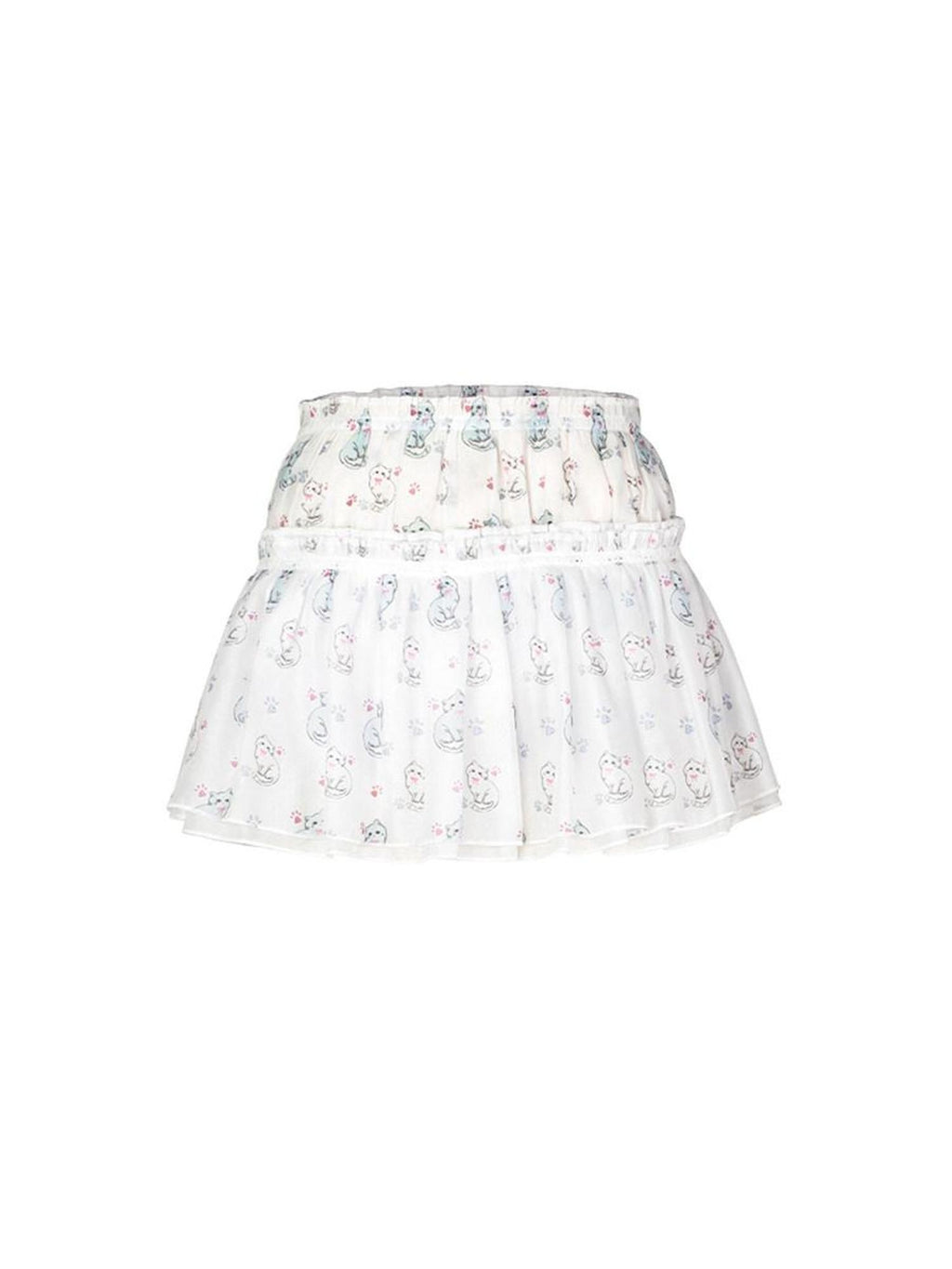 DeleteEx Gorgeous 3D Embellished White A Line Mid Rise Youth Polyester Mini Skirts