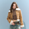 DeleteEx_High_Leather_Content_Khaki_Vintage_Slim_Fit_Zipper_Women_Leather_Jackets_MISSTT