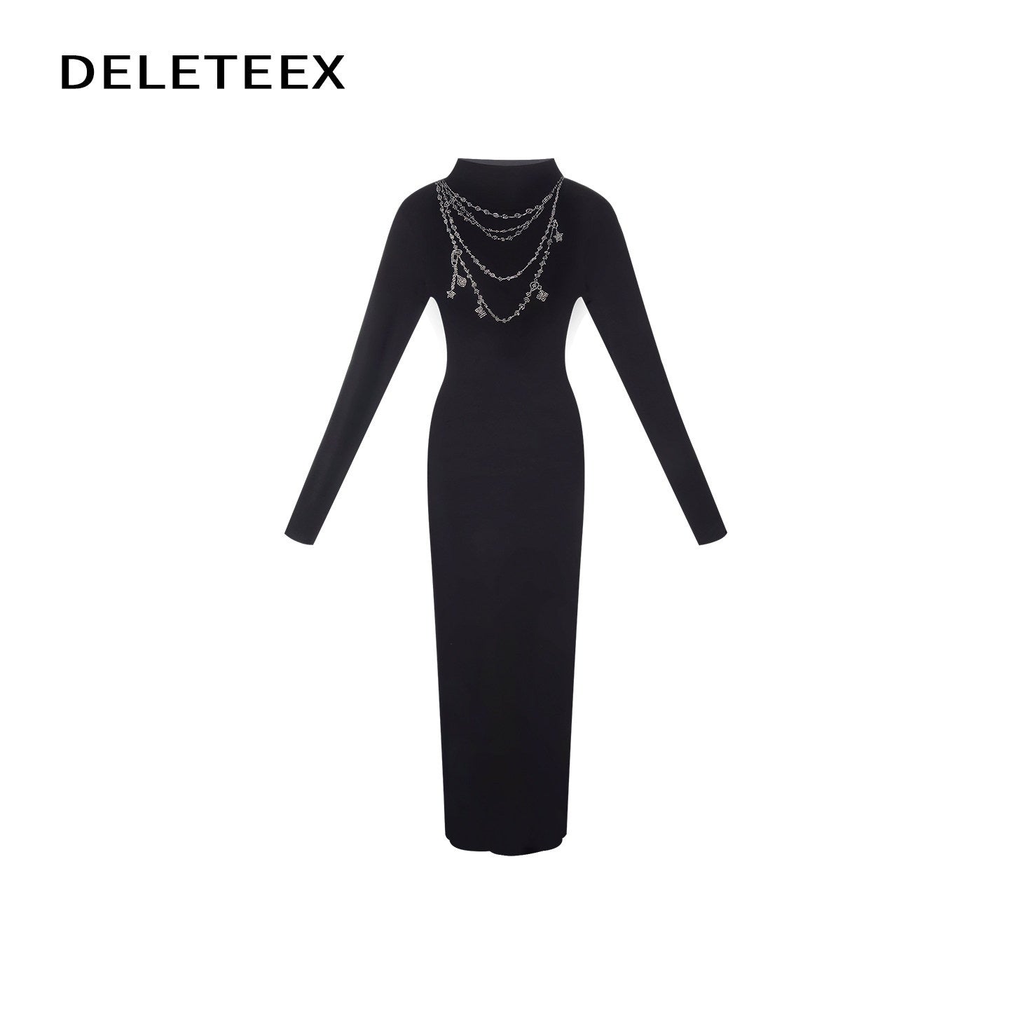 DeleteEx_High_Stretch_Modal_High_Waist_Long_Sleeve_Slim_Bodycon_Work_Daily_Maxi_Dresses_MISSTT