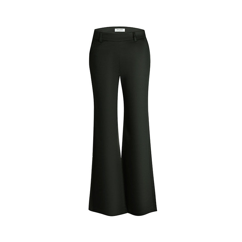 DeleteEx_High_Waist_Wide_Leg_Polyester_Stretch_Casual_Black_Army_Green_Print_Flared_Pants_MISSTT