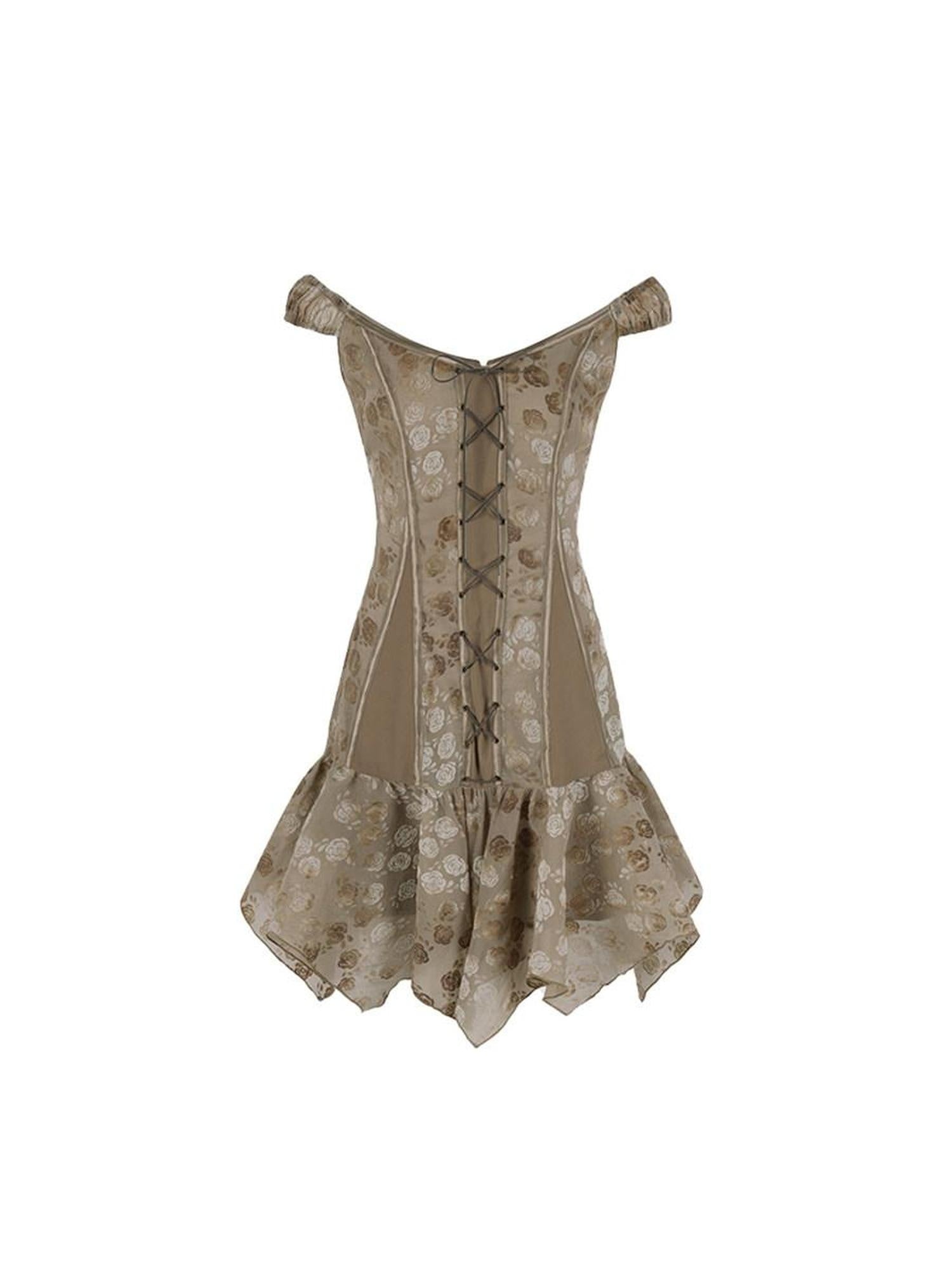 DeleteEx Lightweight 100% Polyester A Line Women Party Muted Olive Mini Dresses