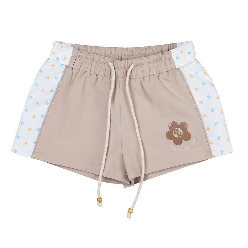 DeleteEx_Lightweight_Polyester_Casual_Relaxed_Fit_Khaki_Lake_Blue_Sizes_S_M_L_Mini_Shorts_MISSTT