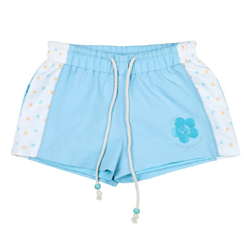 DeleteEx_Lightweight_Polyester_Casual_Relaxed_Fit_Khaki_Lake_Blue_Sizes_S_M_L_Mini_Shorts_MISSTT