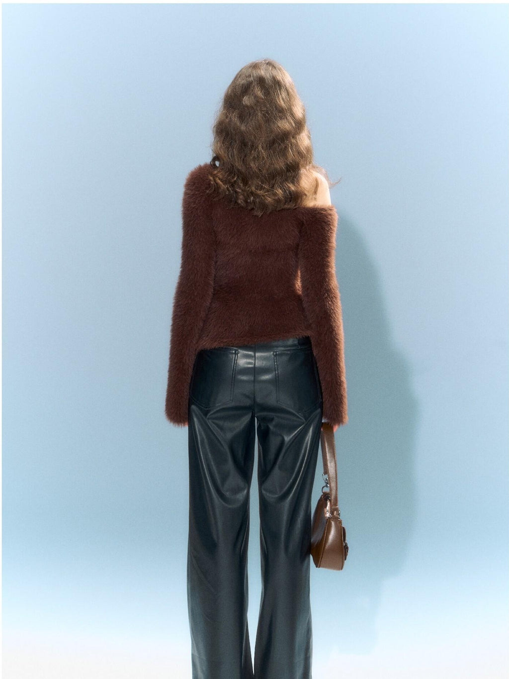 DeleteEx Lightweight Pure Nylon Side Slit Pullover Women Knitwear Yellow Brown Sweaters