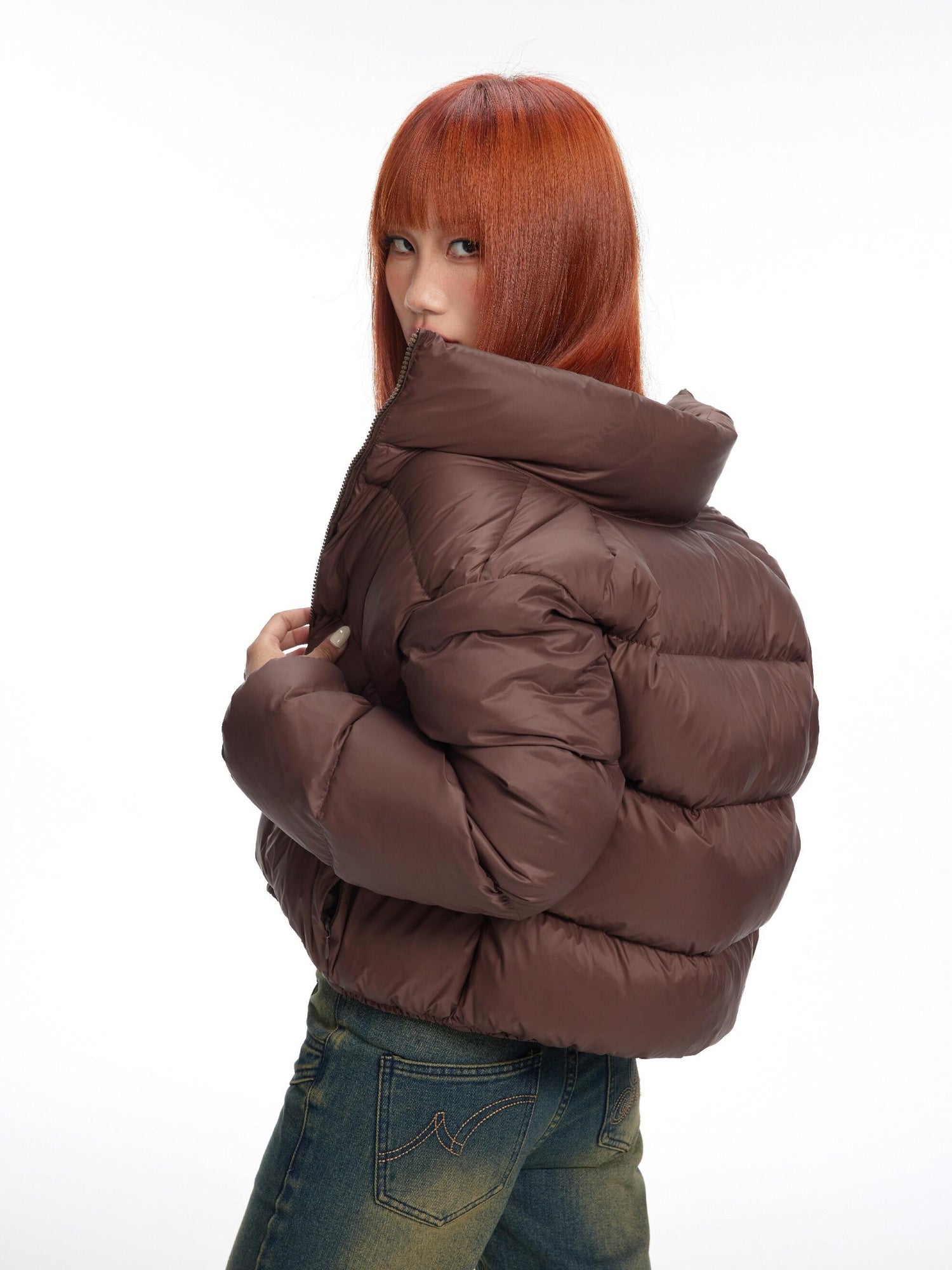 DeleteEx Lightweight Warm 90% White Duck Down Short Western Style Polyester Down Jackets