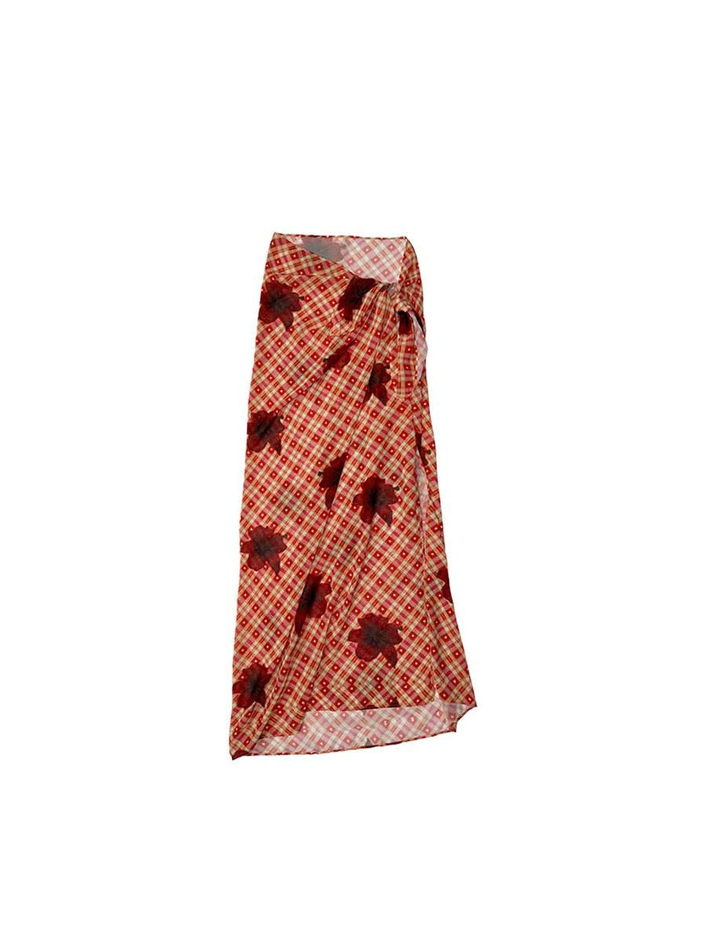 DeleteEx Luxurious Soft Lightweight Wrap Women Brown Plaid Print Fashion Scarves