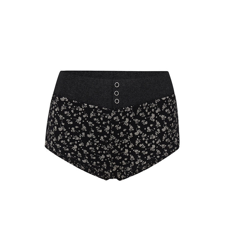 DeleteEx_Princess_Style_Floral_Cropped_Cami_And_Shorts_Set_Women_Stretch_Lounge_Sets_MISSTT