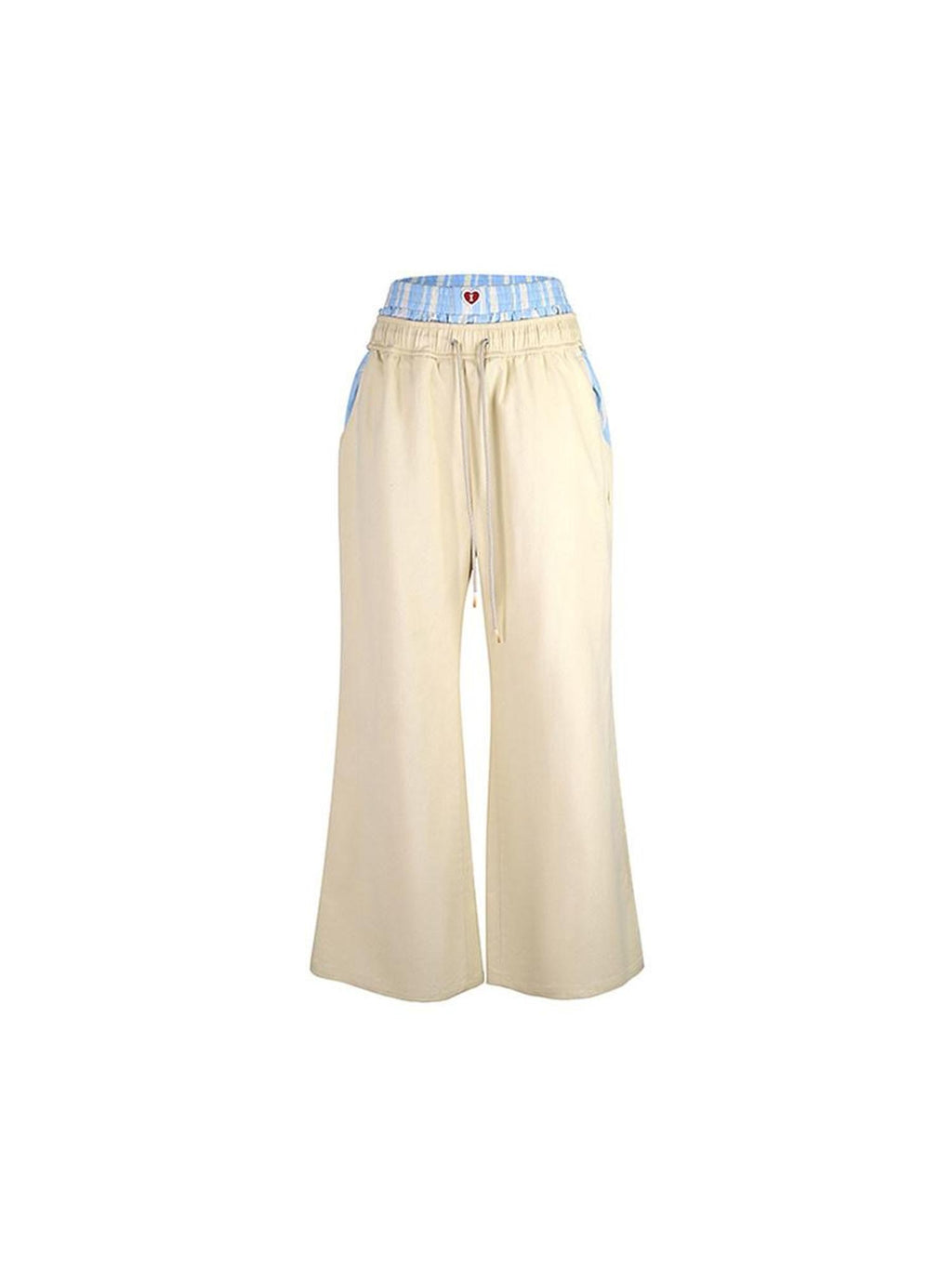 DeleteEx Pure Cotton Minimal Loose Street Natural Waist Light Khaki Cargo Pants