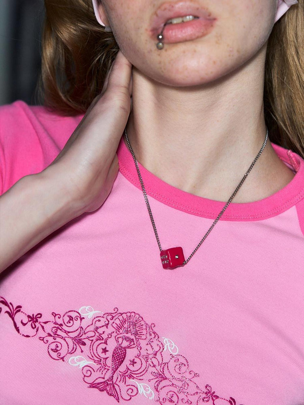 DeleteEx Red Dice Charm Cute Trendy Teen Online Exclusive Fashion Jewelry Necklaces